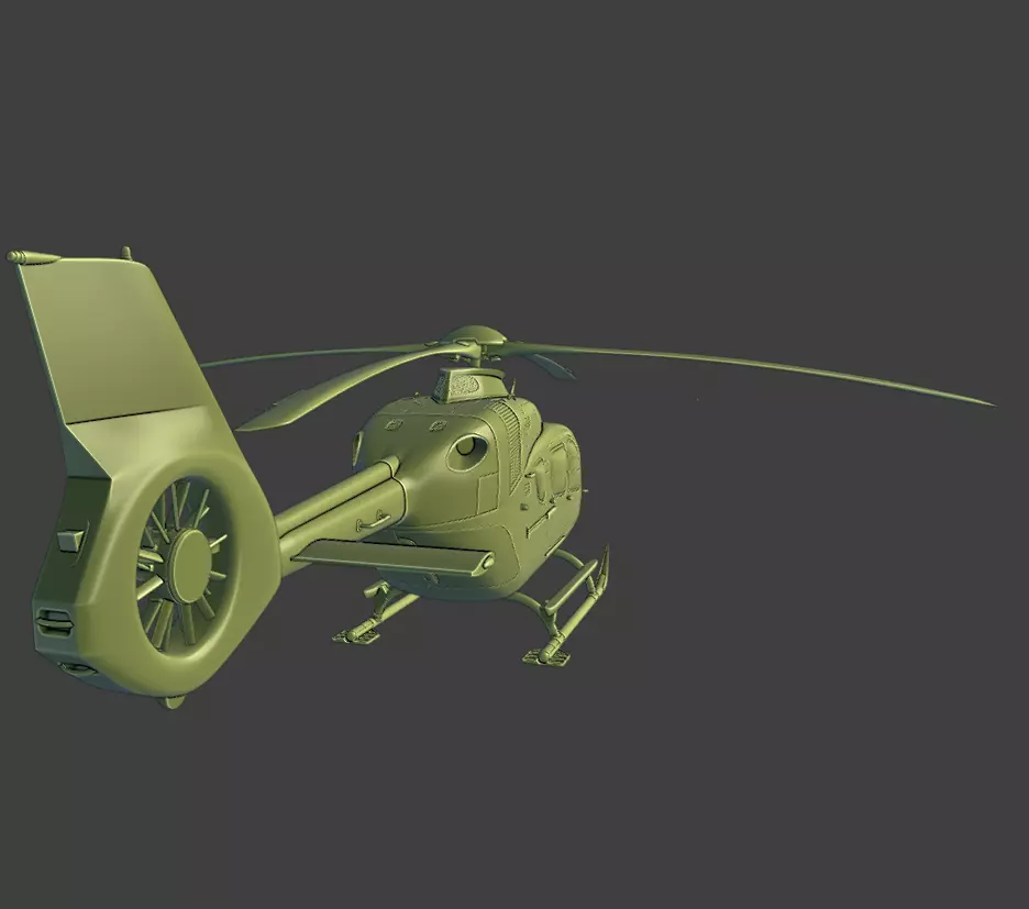 Airbus H135 helicopter ready for 3D printing 3D print model_4