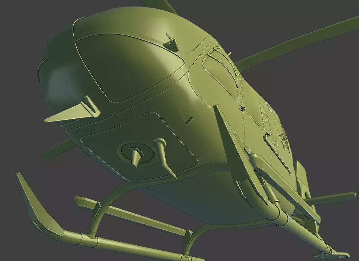 Airbus H135 helicopter ready for 3D printing 3D print model_5
