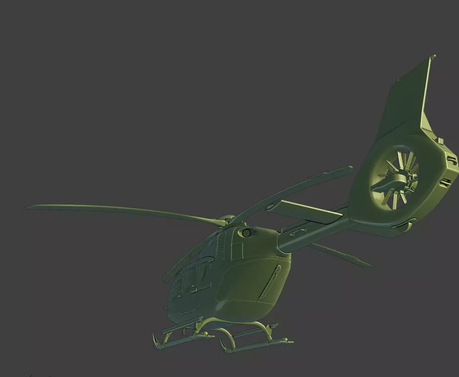 Airbus H135 helicopter ready for 3D printing 3D print model_3