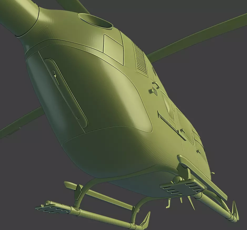 Airbus H135 helicopter ready for 3D printing 3D print model_6