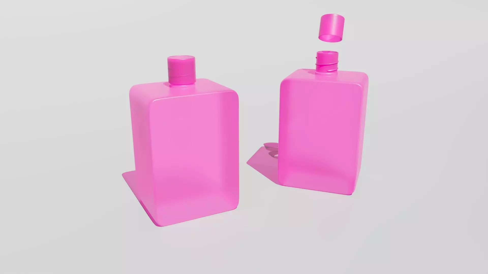 Square Bottle Low-poly 3D model_2