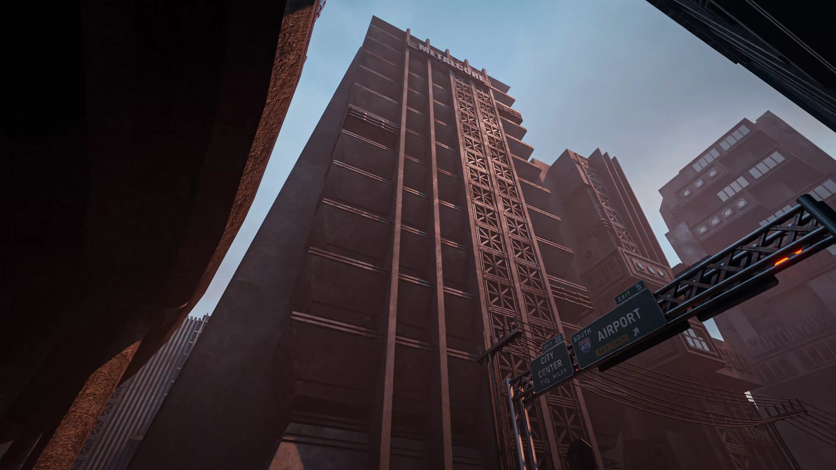 DYSTOPIAN BRUTALIST BUILDING SCIFI 06 Low-poly 3D model_0