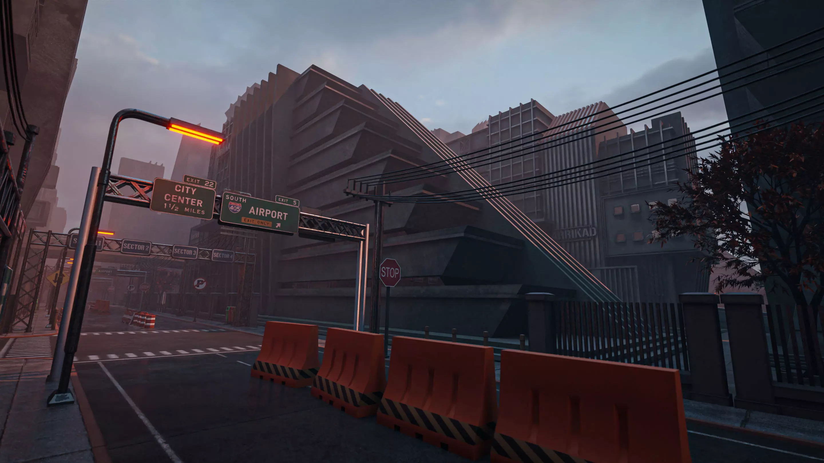 DYSTOPIAN BRUTALIST BUILDING SCIFI 07 Low-poly 3D model_0