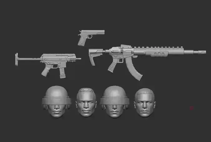 GI Joe Trooper Headsculpts for Action Figures