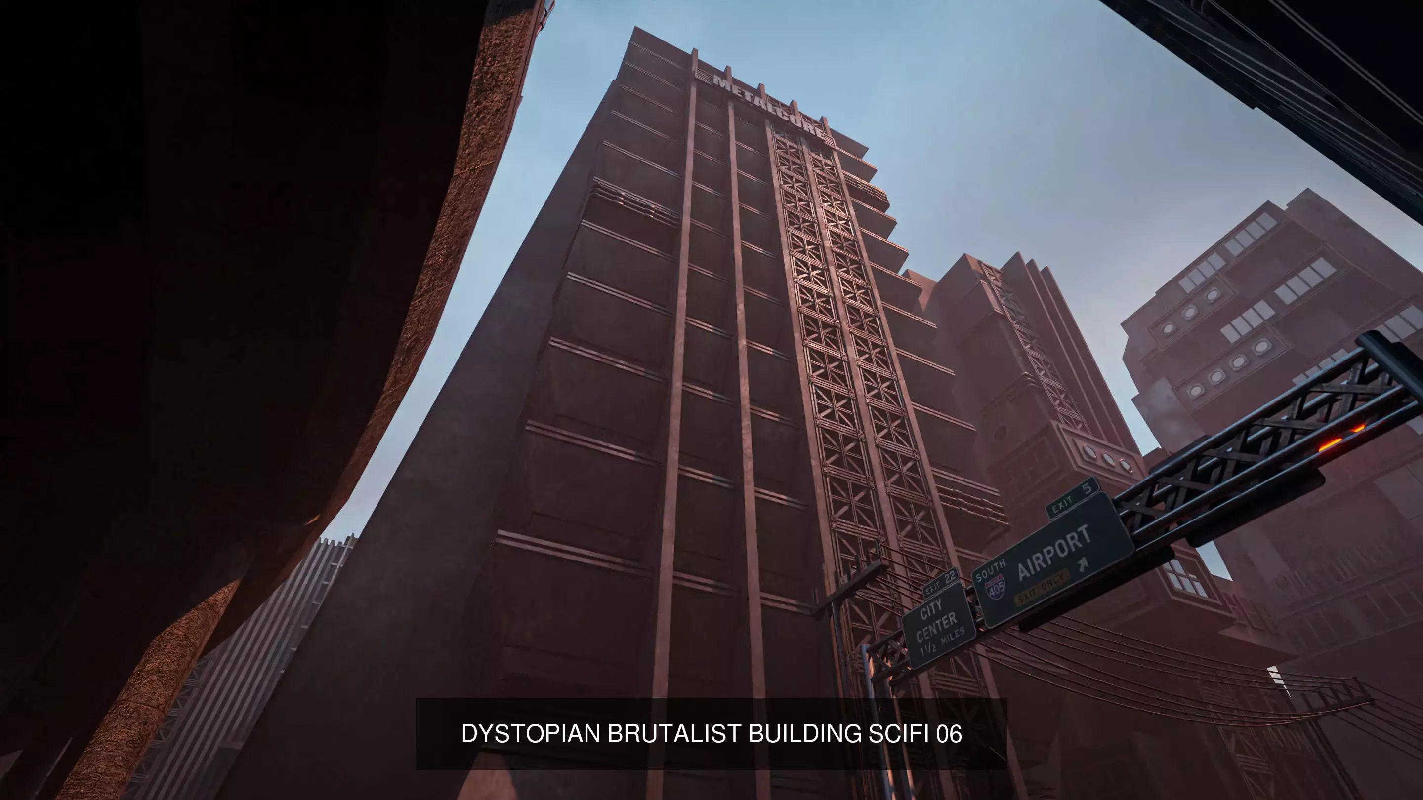 DYSTOPIAN BRUTALIST CITY DEMO FILE AND ALL ASSETS 3D Model Collection_6
