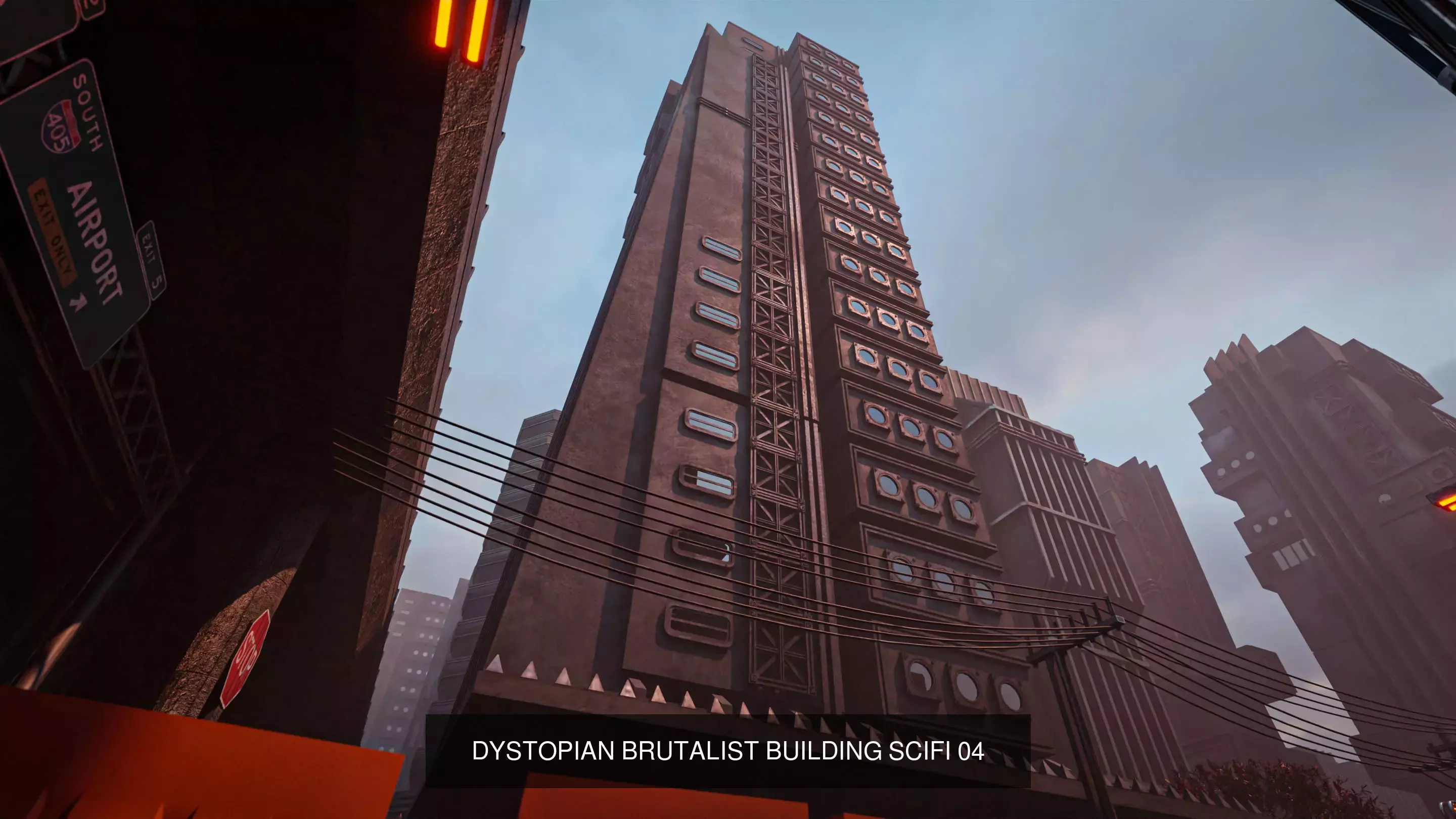 DYSTOPIAN BRUTALIST CITY DEMO FILE AND ALL ASSETS 3D Model Collection_4