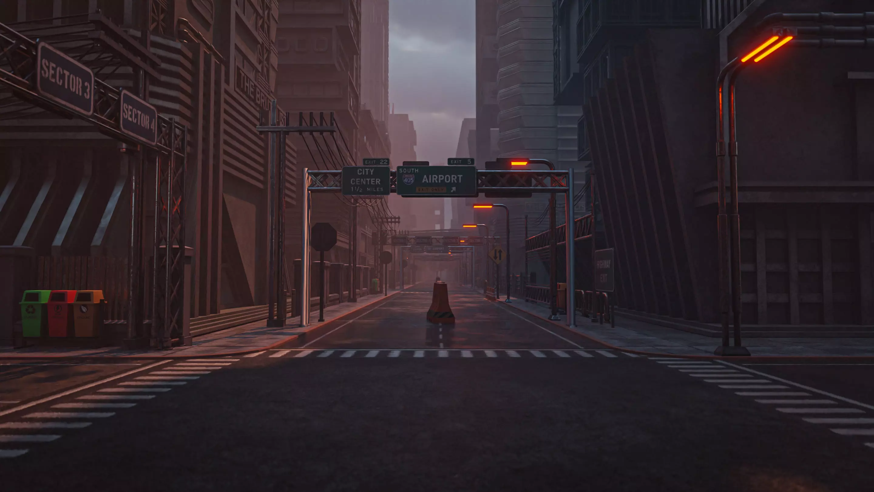 DYSTOPIAN BRUTALIST CITY DEMO FILE AND ALL ASSETS 3D Model Collection_12