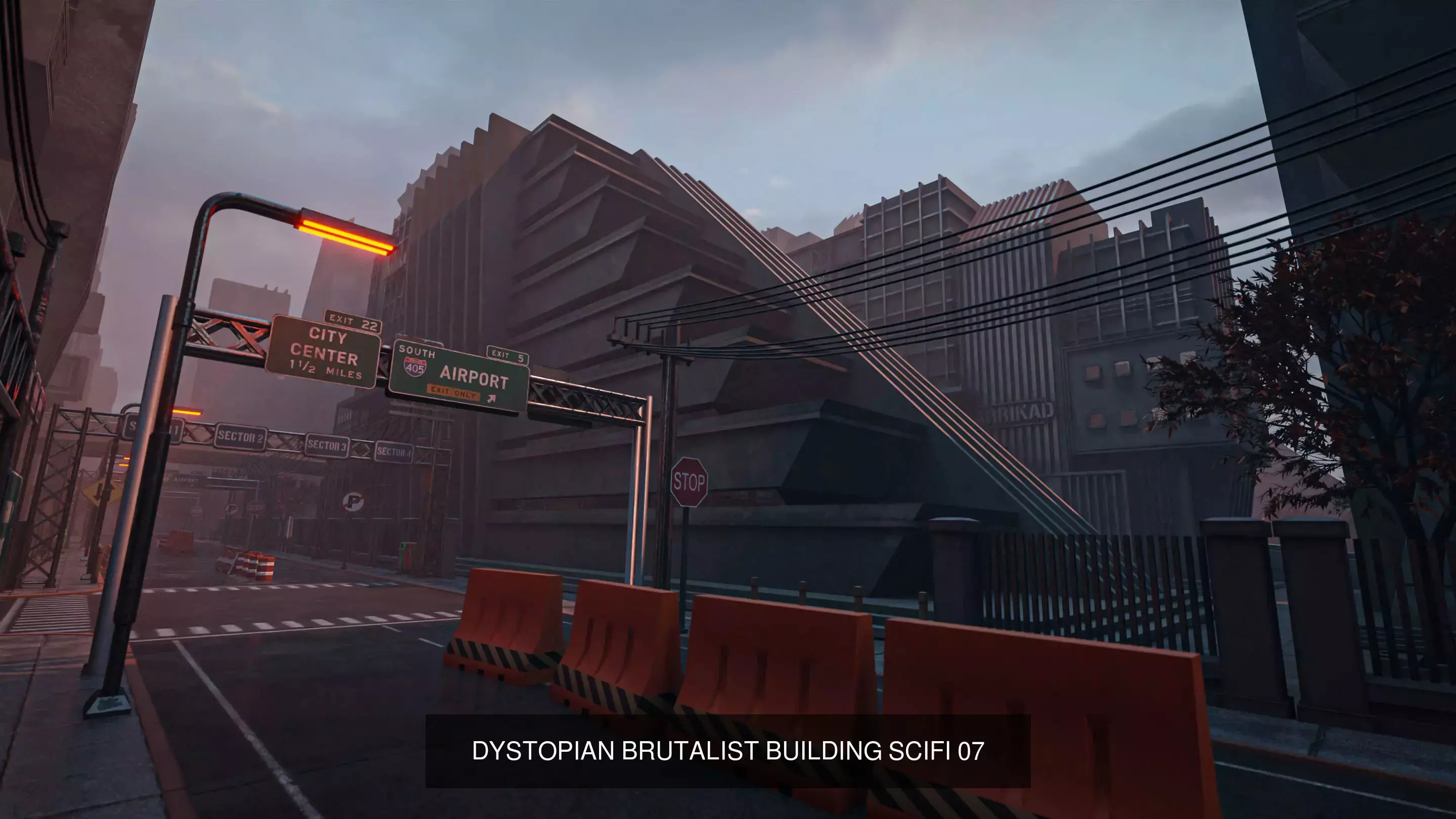 DYSTOPIAN BRUTALIST CITY DEMO FILE AND ALL ASSETS 3D Model Collection_7