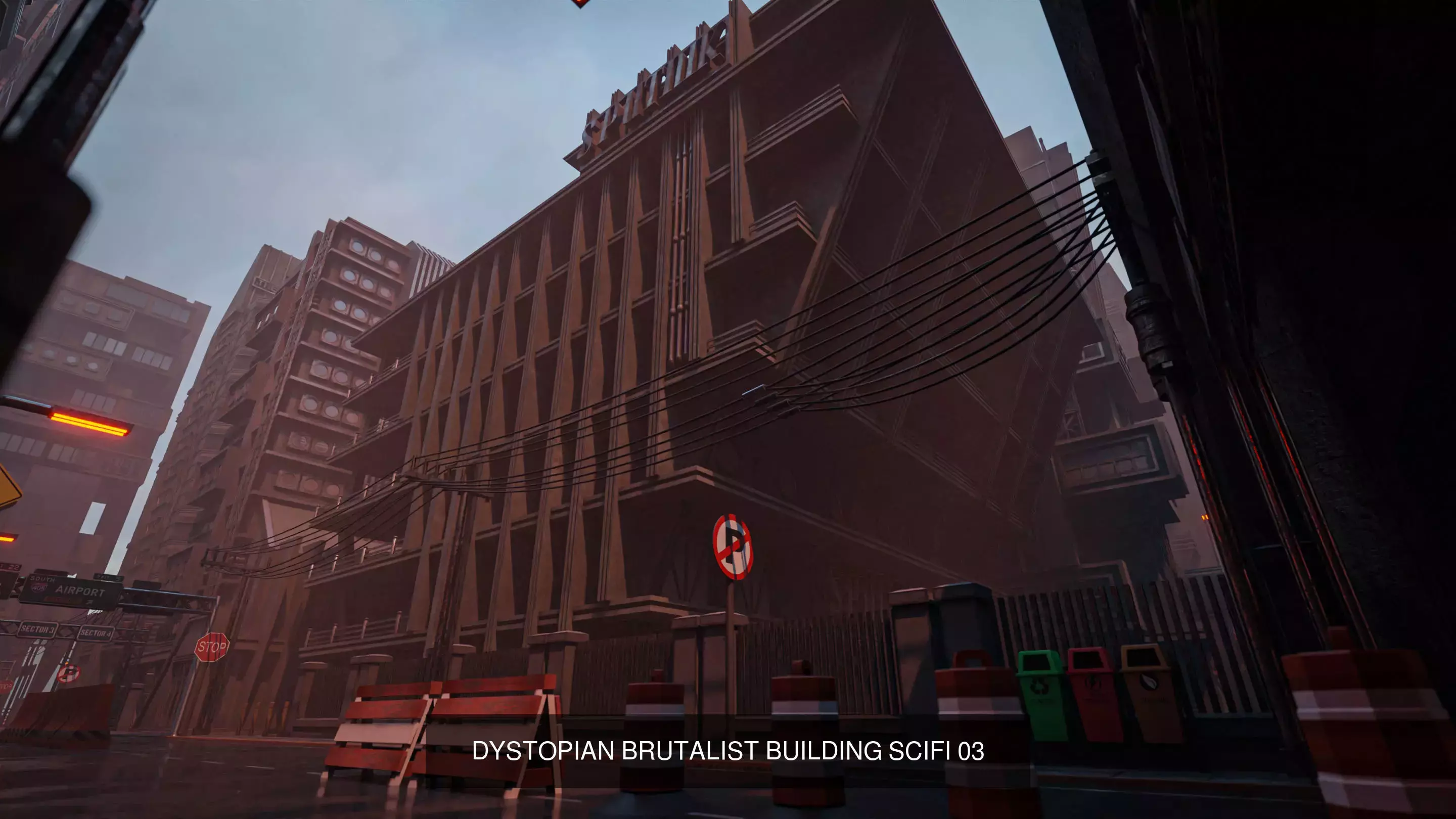 DYSTOPIAN BRUTALIST CITY DEMO FILE AND ALL ASSETS 3D Model Collection_3