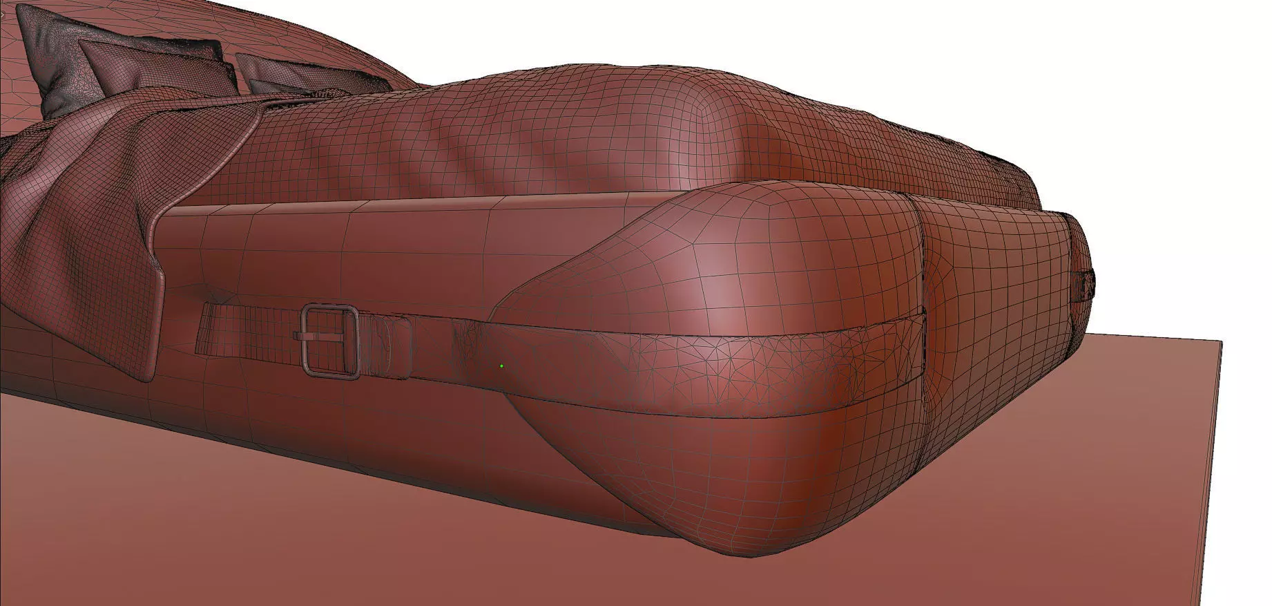 Bedroom furniture Low-poly 3D model_9