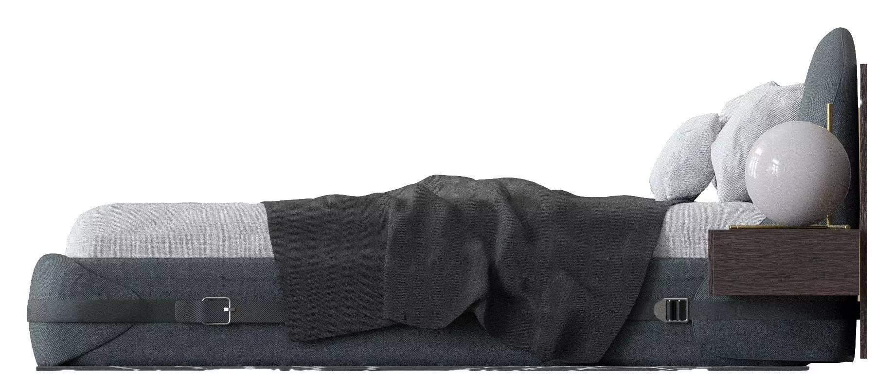 Bedroom furniture Low-poly 3D model_1