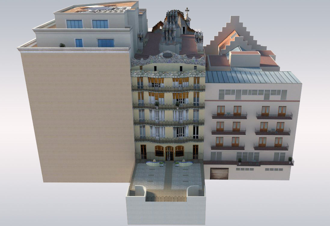 Barcelona Landmarks Low-poly 3D model_3