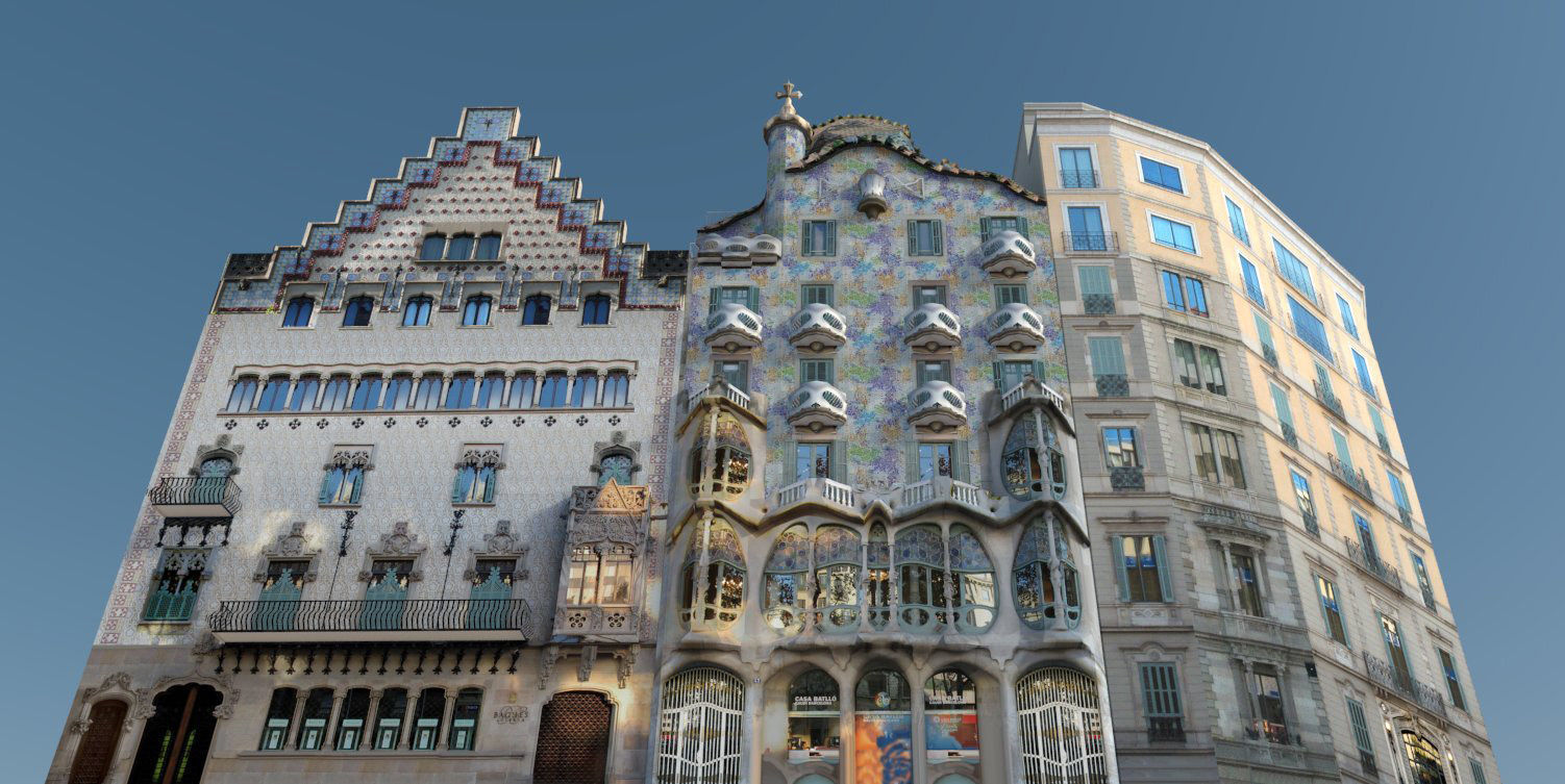 Barcelona Landmarks Low-poly 3D model_5