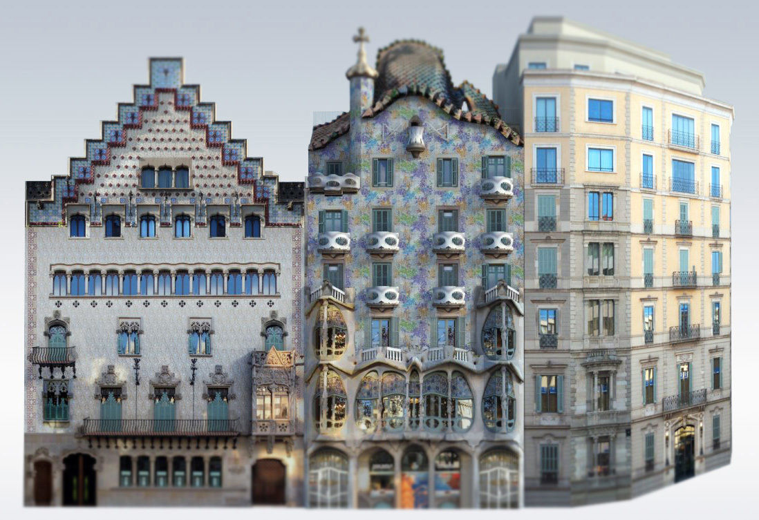 Barcelona Landmarks Low-poly 3D model_1