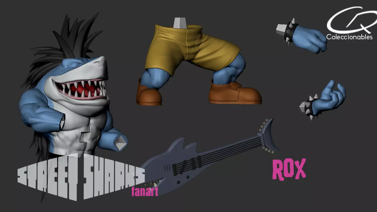 Street Sharks Space Mega Heroes Rox – Figurine MEGA – Occasion