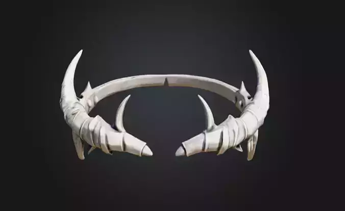 Horned Crown Low-poly 3D model