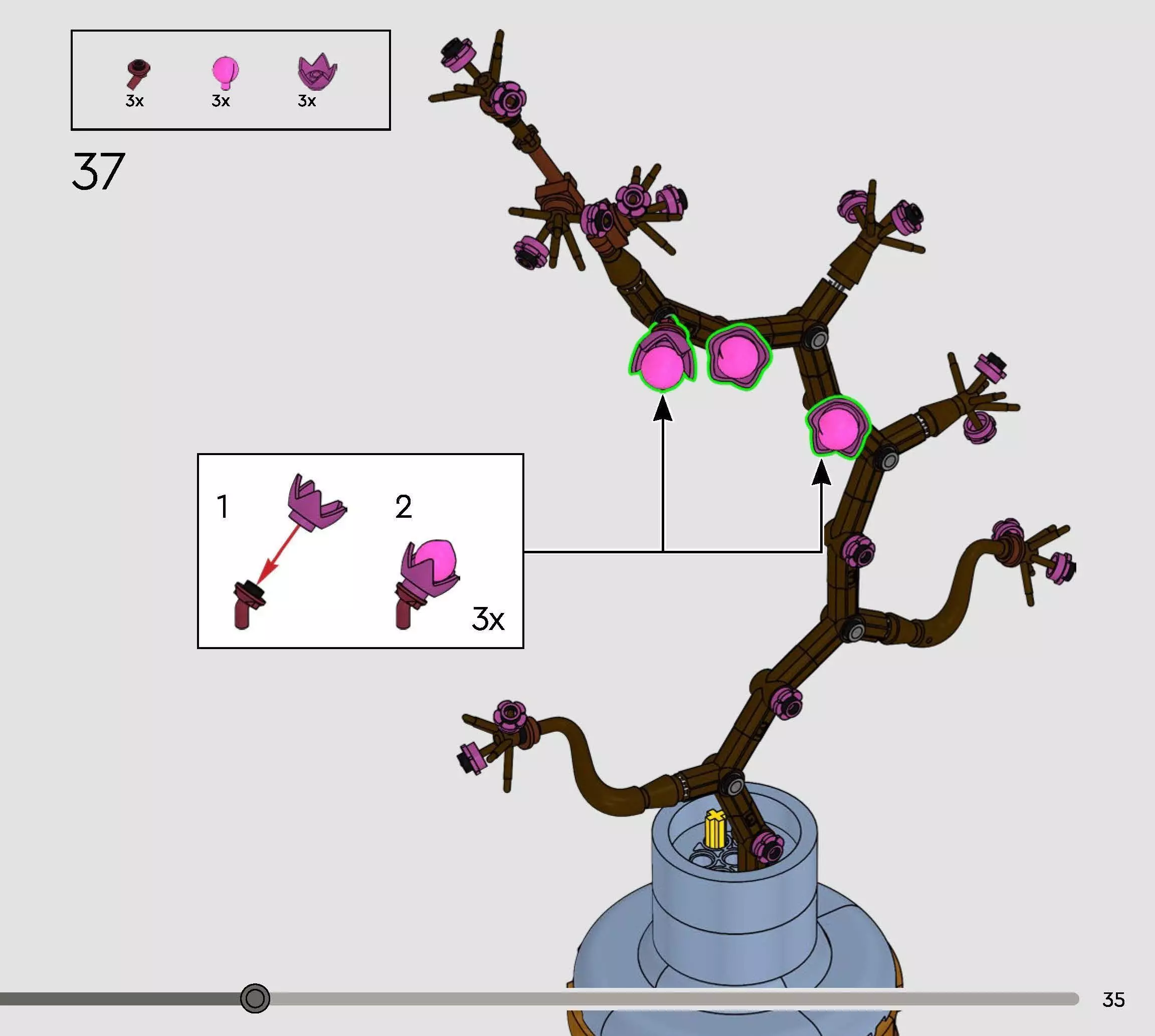 TwindBricks3D - 10369 Plum Blossom 3D print model_29