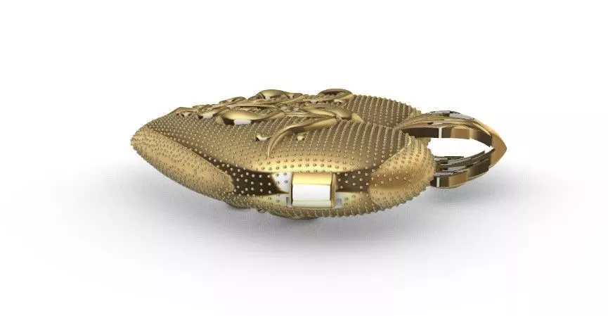 Ornamental Heart Pendant - Vintage Jewelry 3D Model 3D model_1