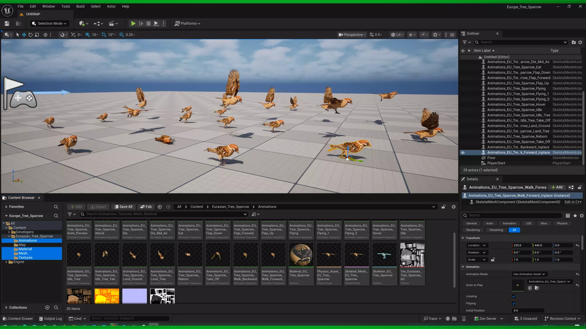 Eurasian Tree Sparrow Low-poly 3D model_2