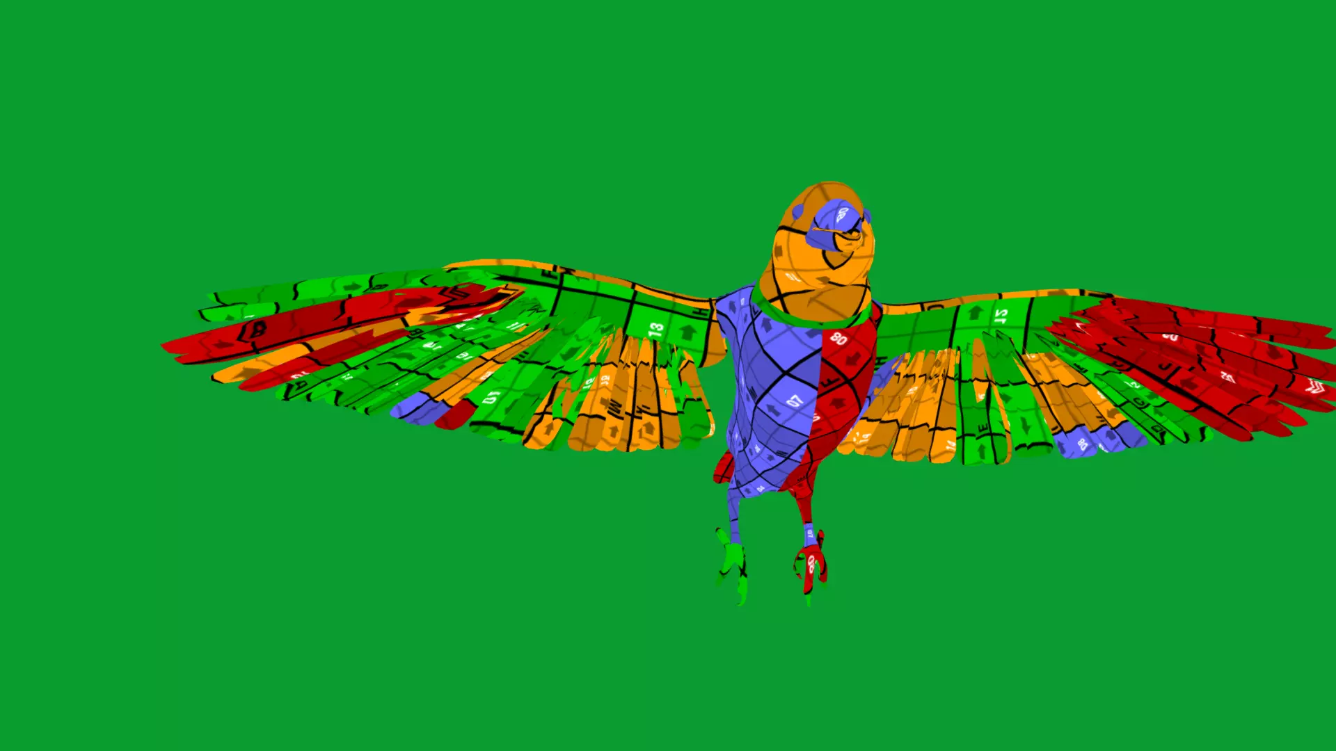 Eurasian Tree Sparrow Low-poly 3D model_27