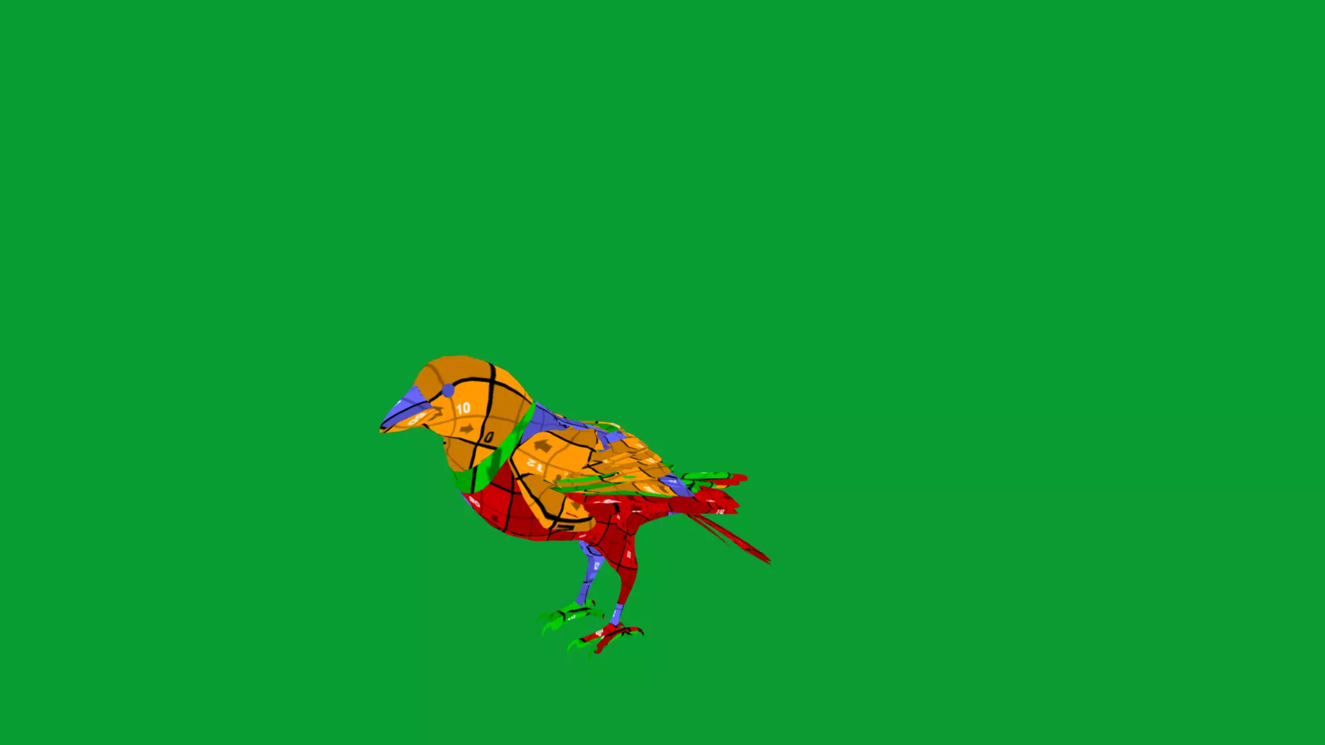 Eurasian Tree Sparrow Low-poly 3D model_17