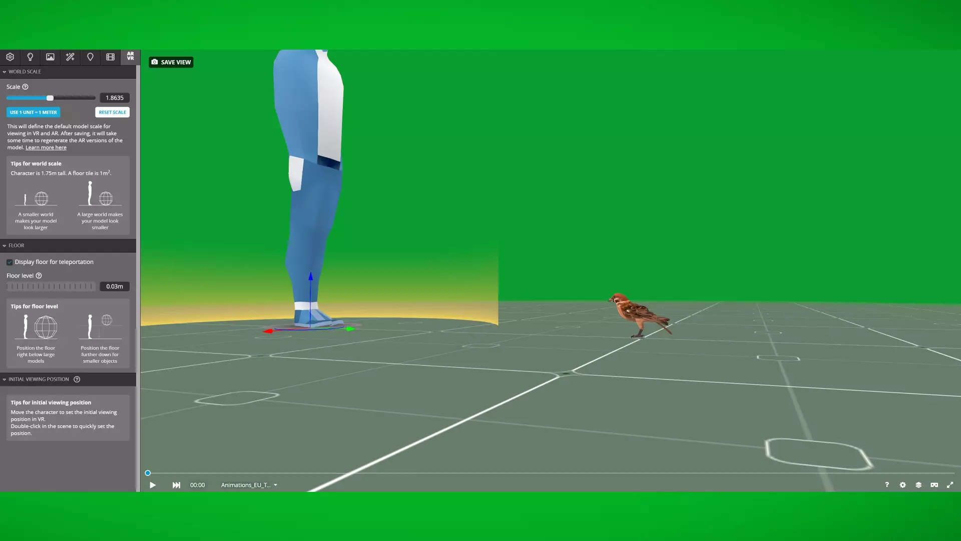 Eurasian Tree Sparrow Low-poly 3D model_5