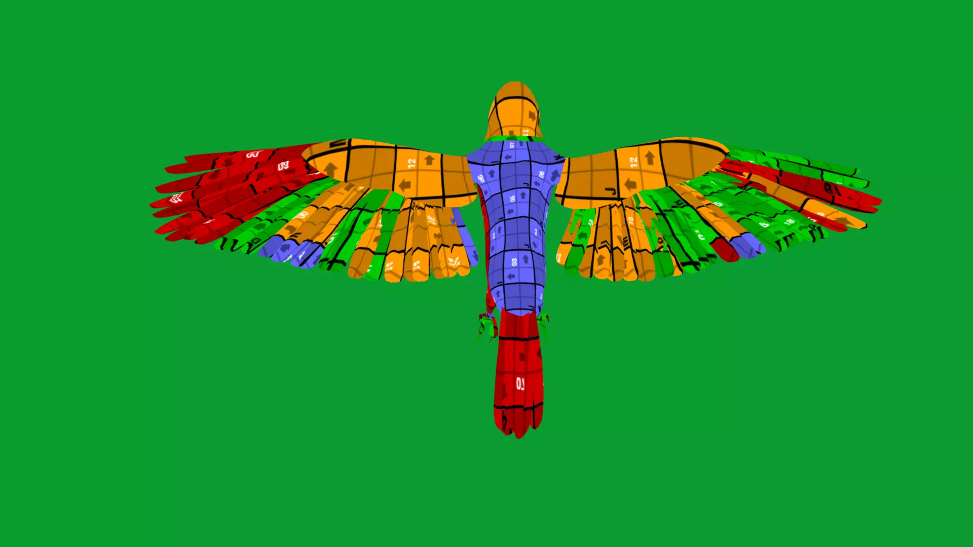 Eurasian Tree Sparrow Low-poly 3D model_15