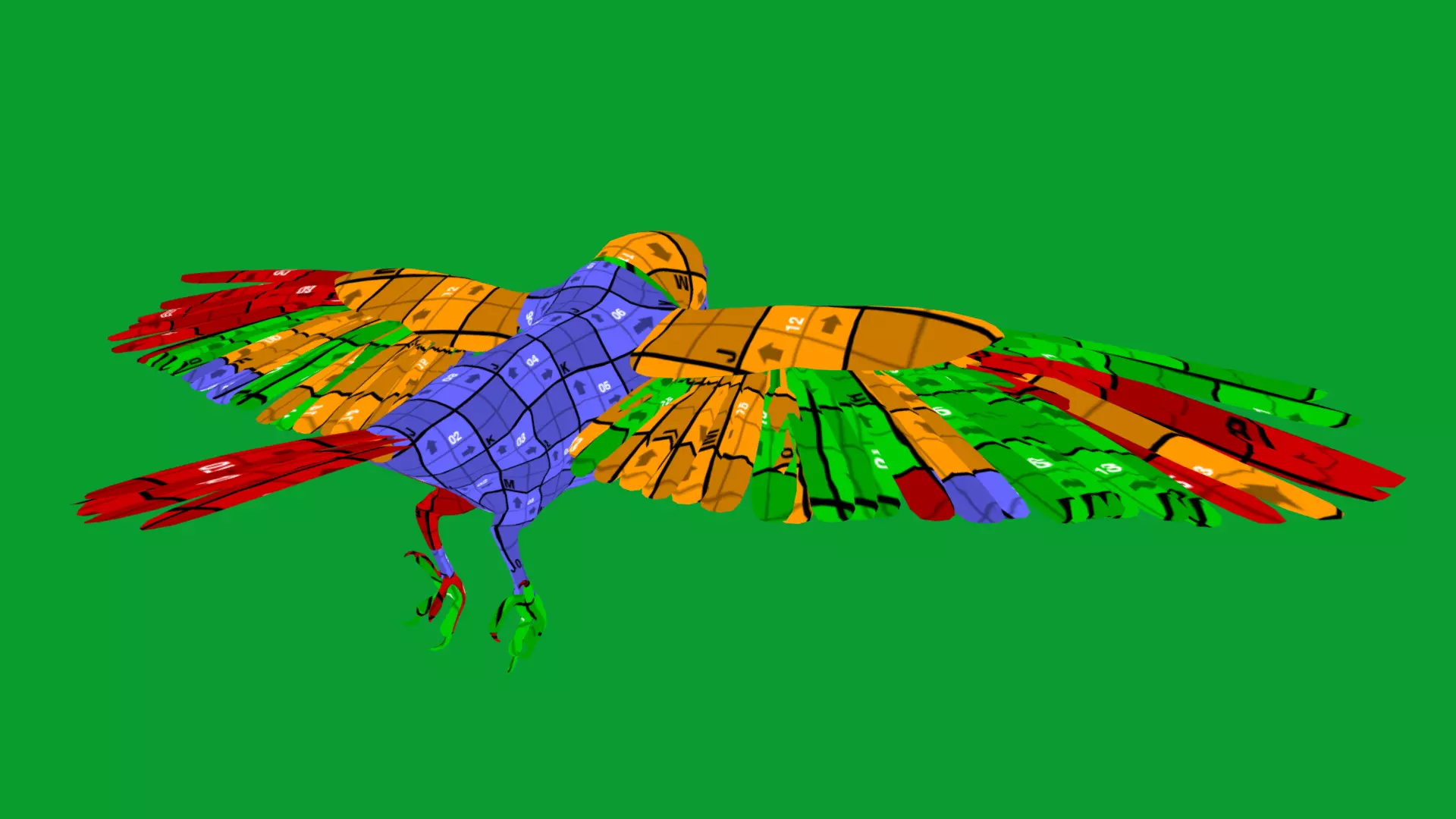 Eurasian Tree Sparrow Low-poly 3D model_16