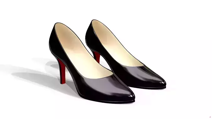 woman sexy high heels 01 shoes highpoly mesh 3D print model