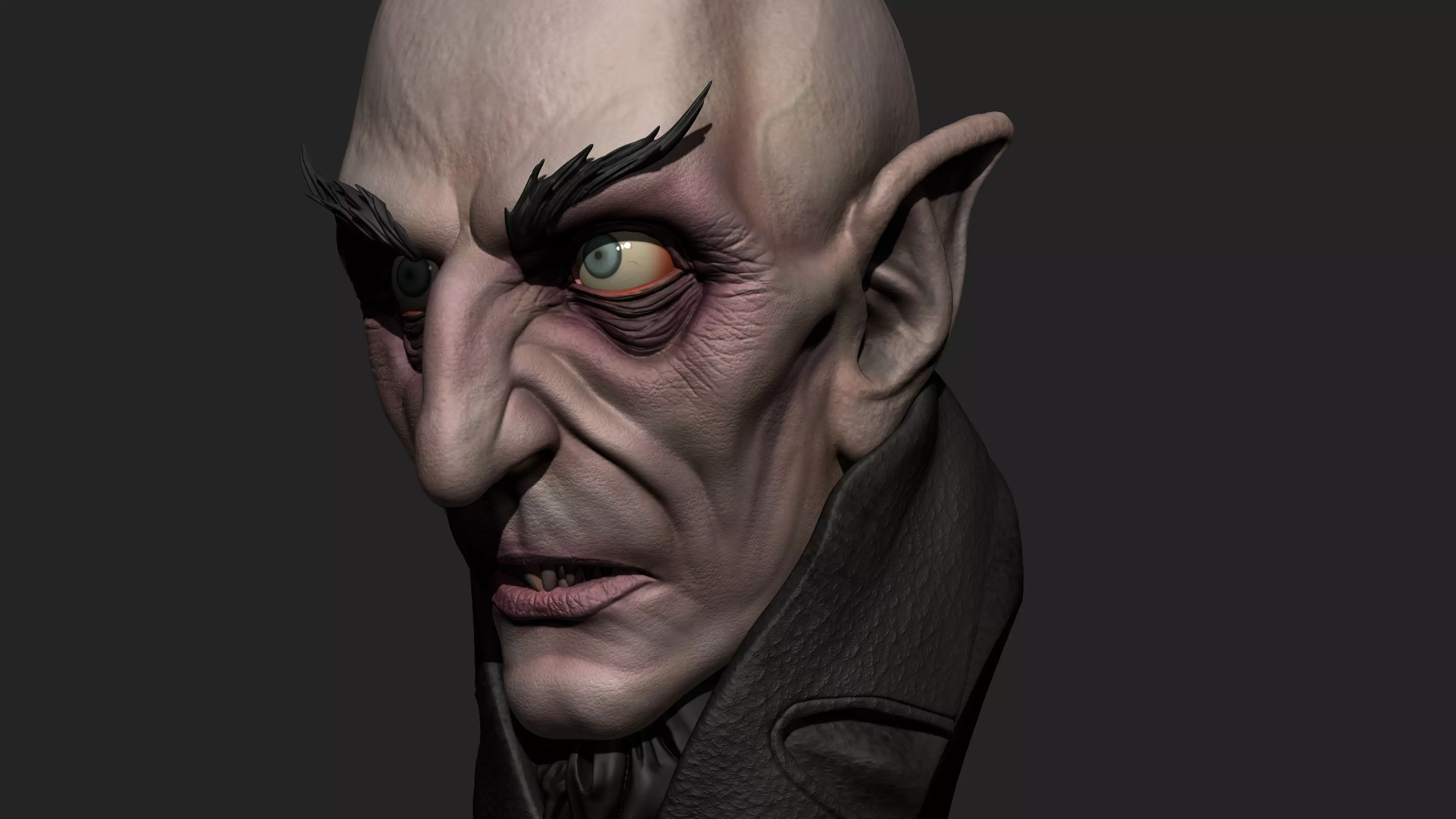 Classic Nosferatu 3D Print Bust 3D print model_5