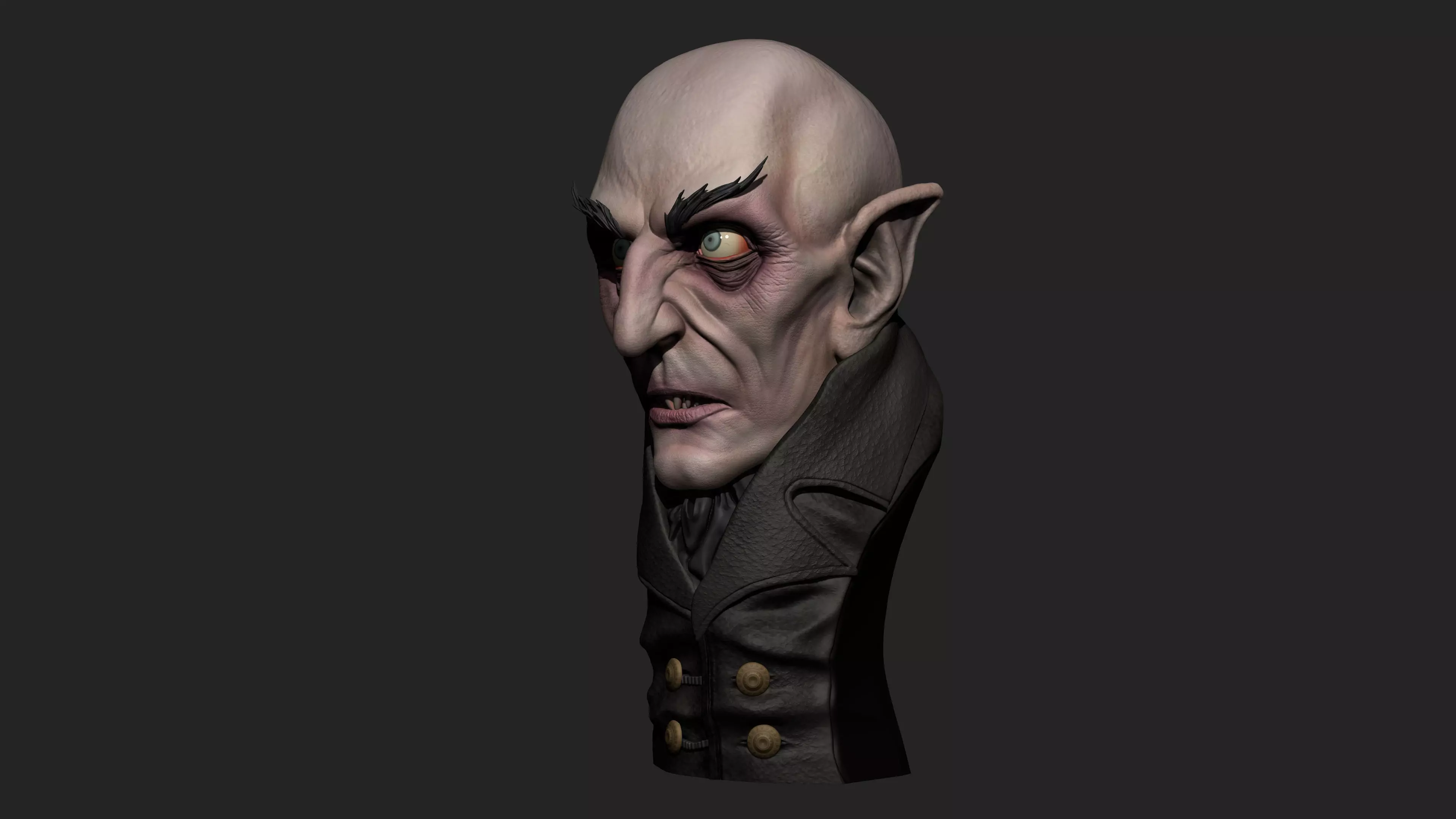 Classic Nosferatu 3D Print Bust 3D print model_1