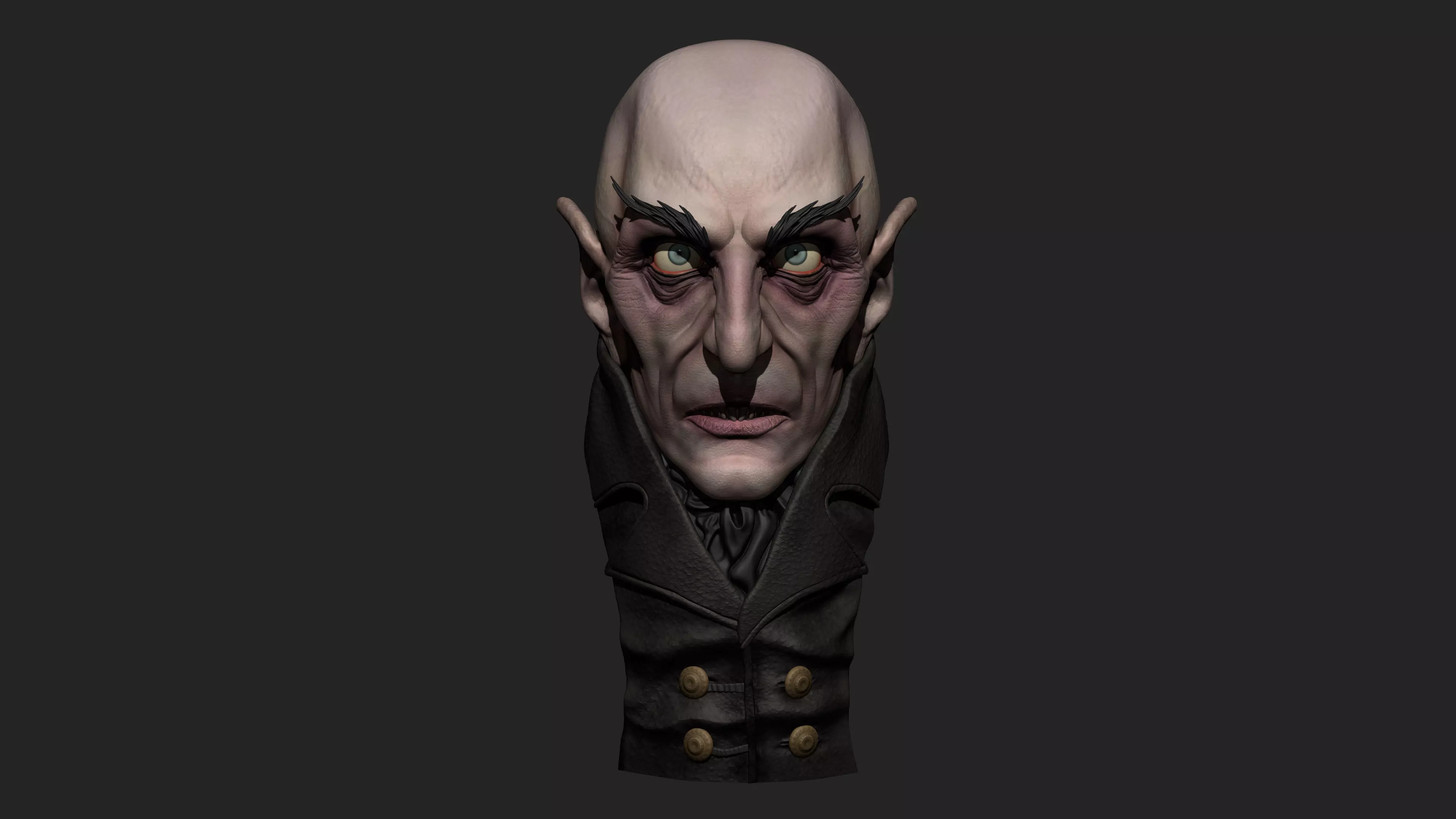 Classic Nosferatu 3D Print Bust 3D print model_0