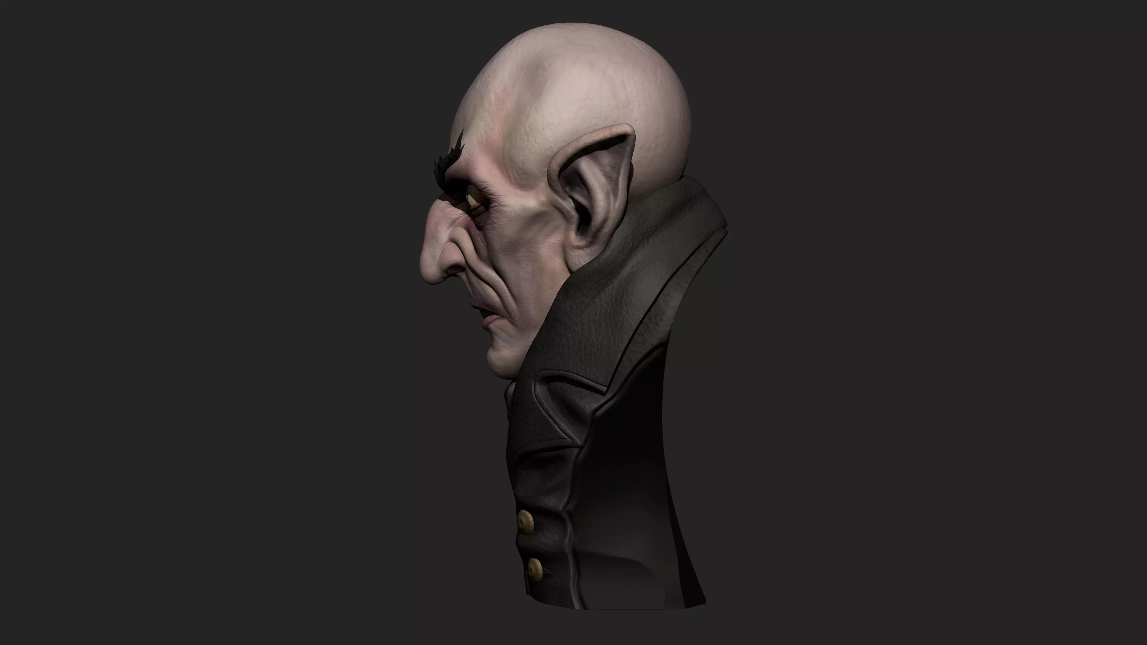 Classic Nosferatu 3D Print Bust 3D print model_2