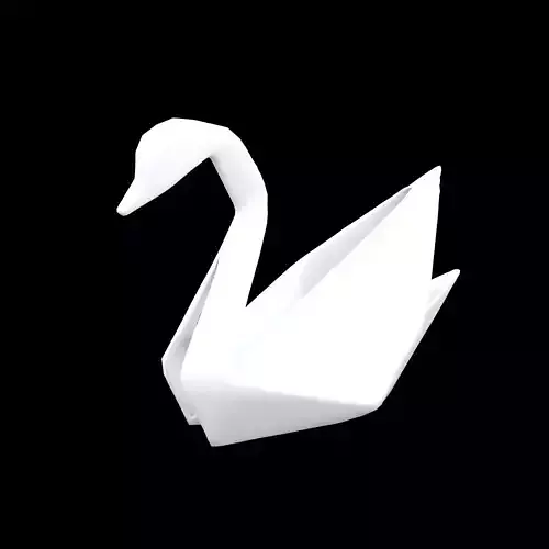 Origami Style Swan Decoration v1 001