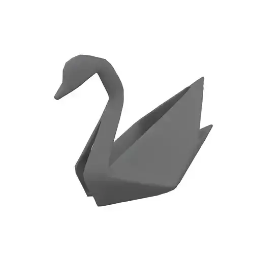 Origami Style Swan Decoration v1 002