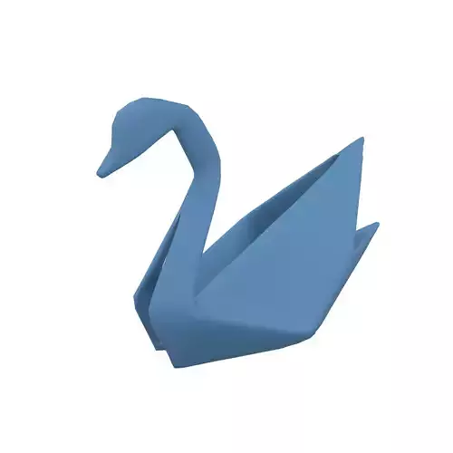 Origami Style Swan Decoration v1 003