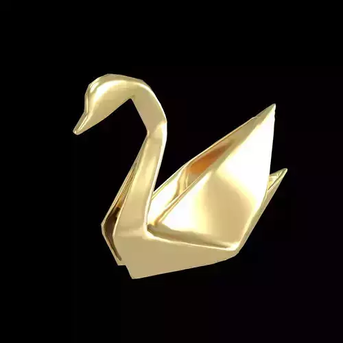 Origami Style Swan Decoration v1 004