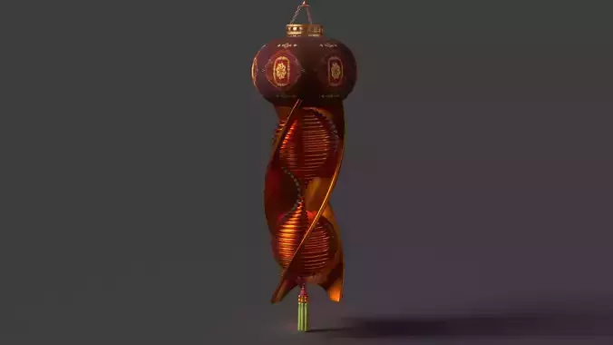 Chinese red lantern  3D model