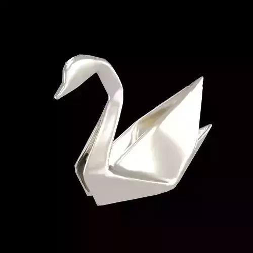 Origami Style Swan Decoration v1 005