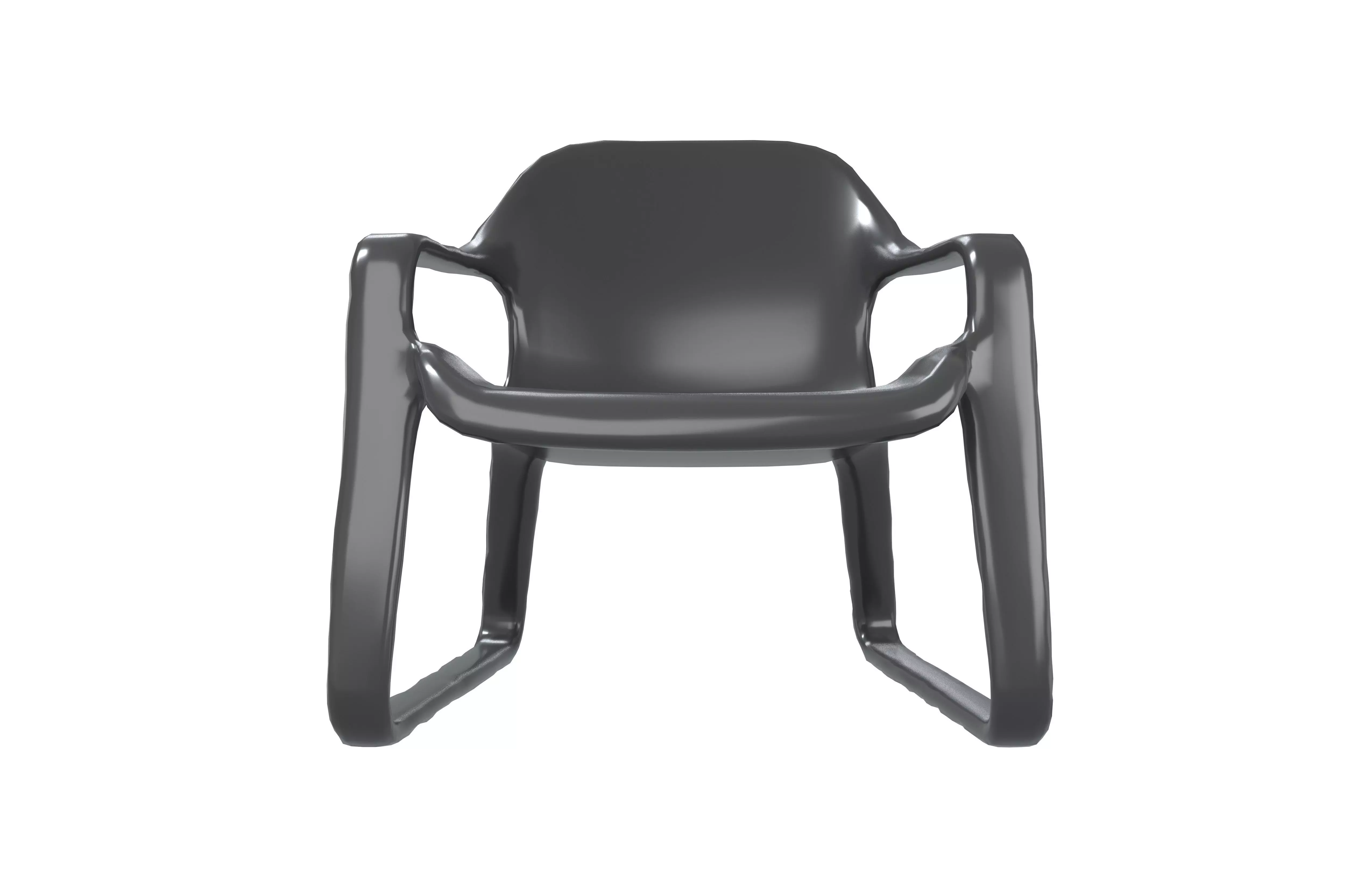 Modern Design Chair v1 002 Low-poly 3D model_2