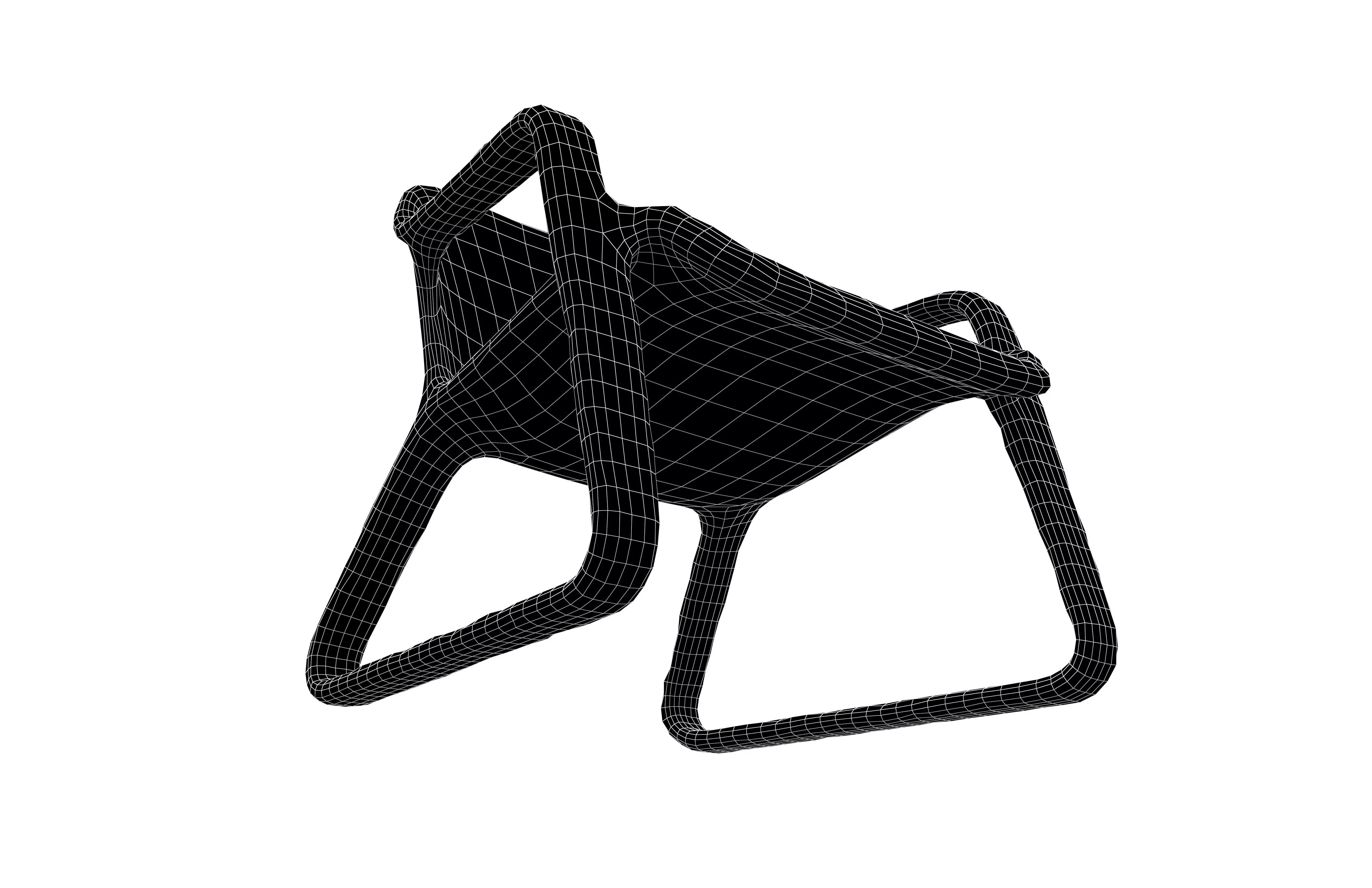 Modern Design Chair v1 002 Low-poly 3D model_7