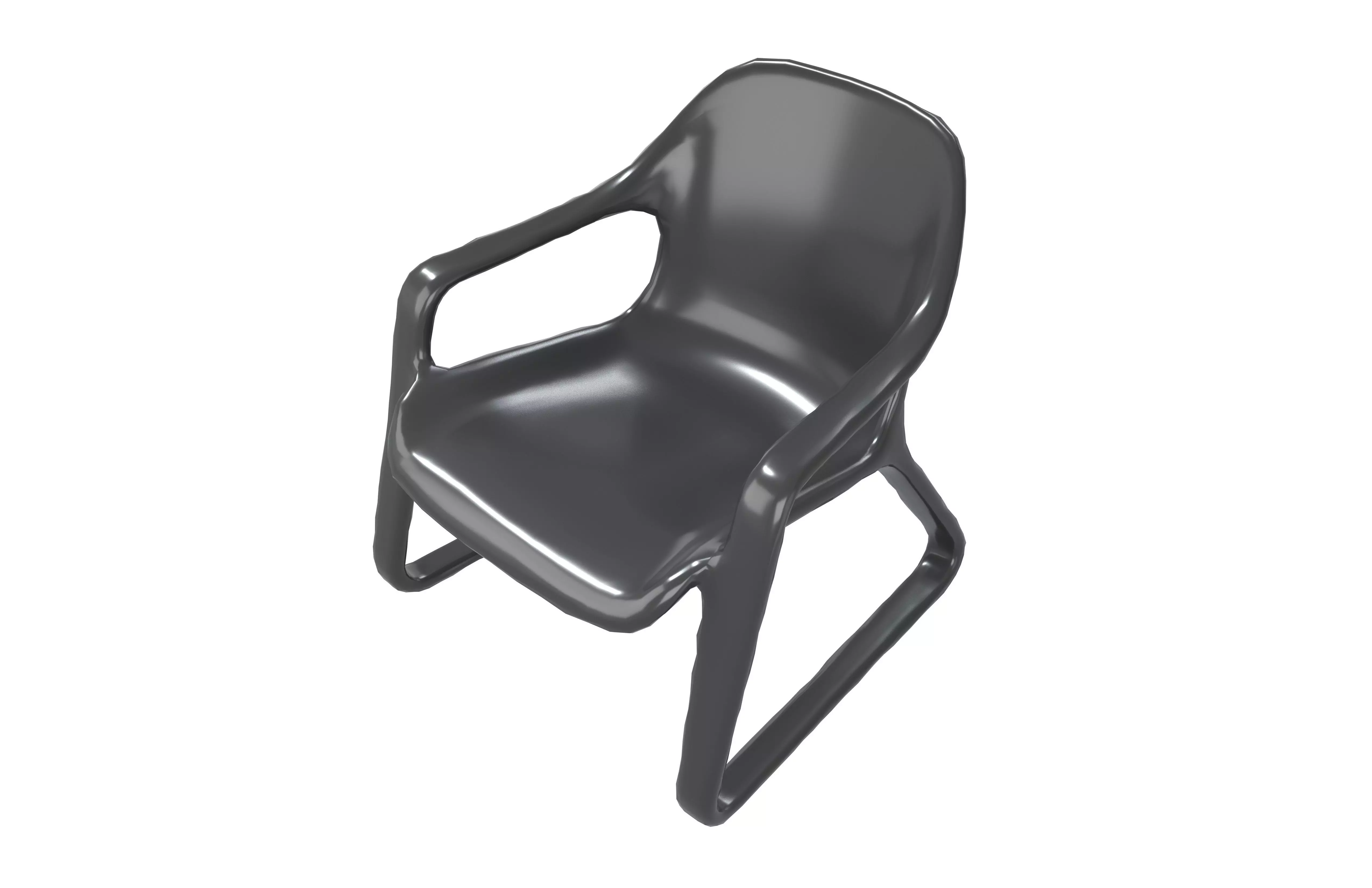 Modern Design Chair v1 002 Low-poly 3D model_3