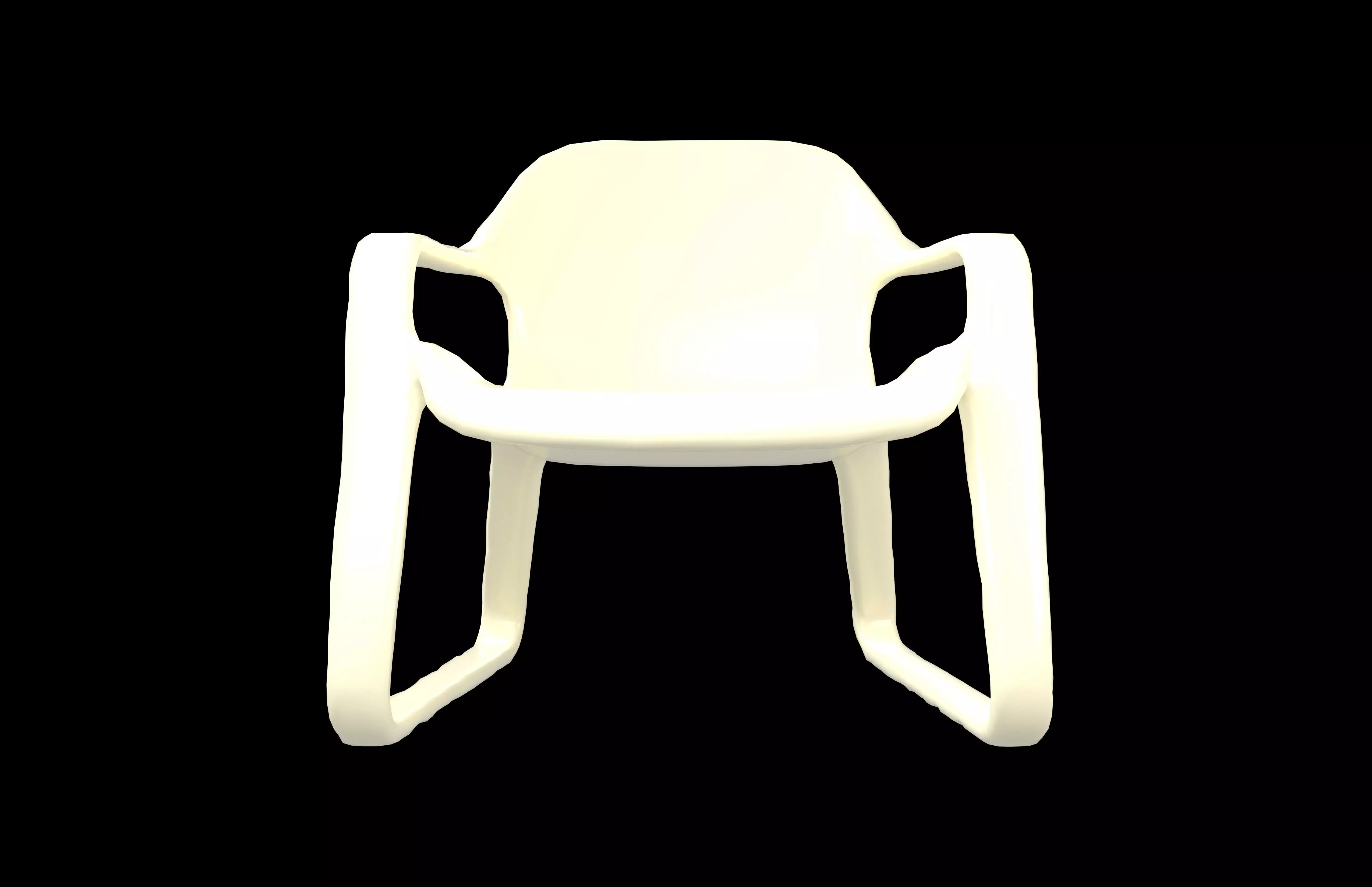 Modern Design Chair v1 003 Low-poly 3D model_1