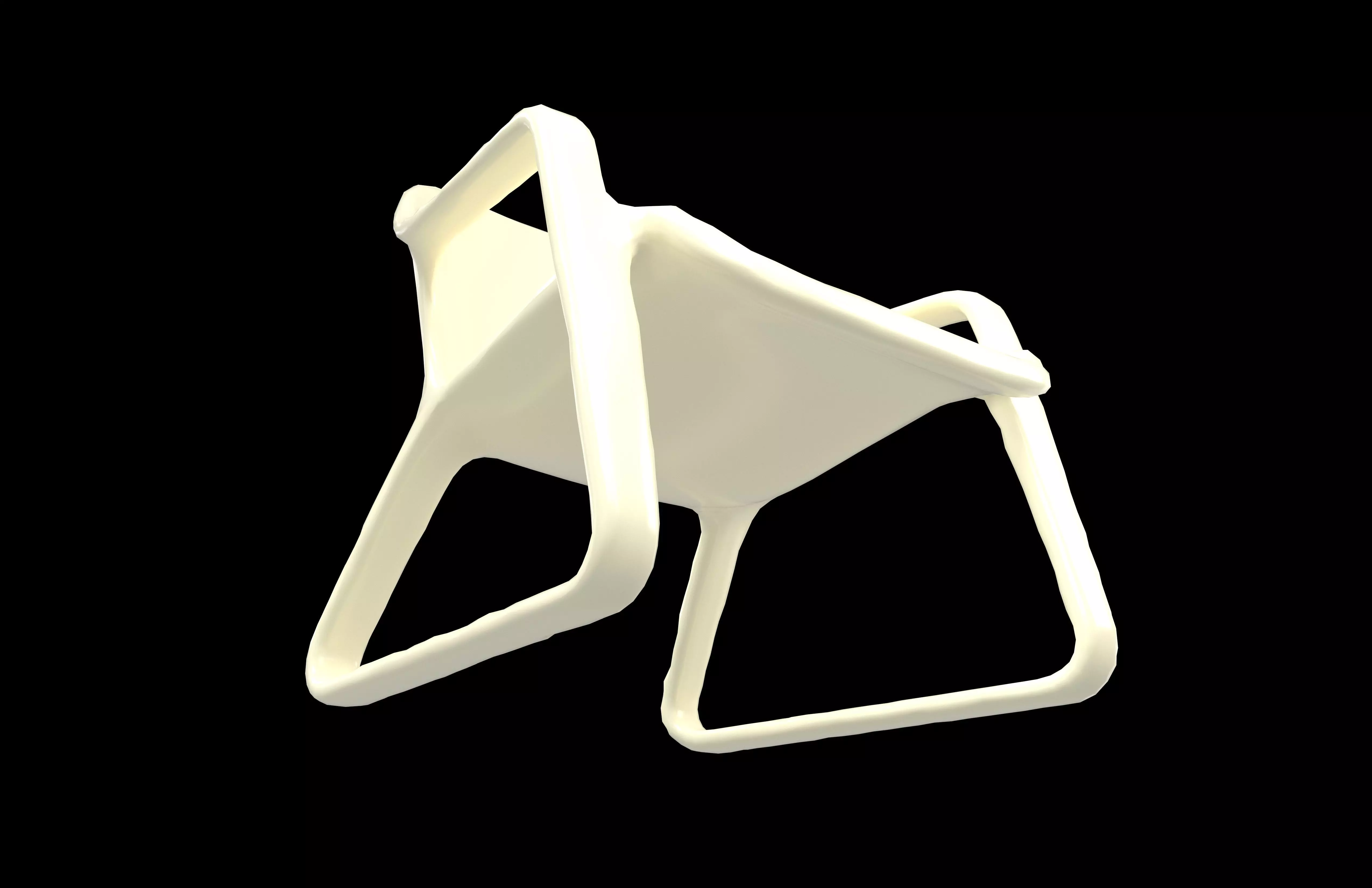 Modern Design Chair v1 003 Low-poly 3D model_3