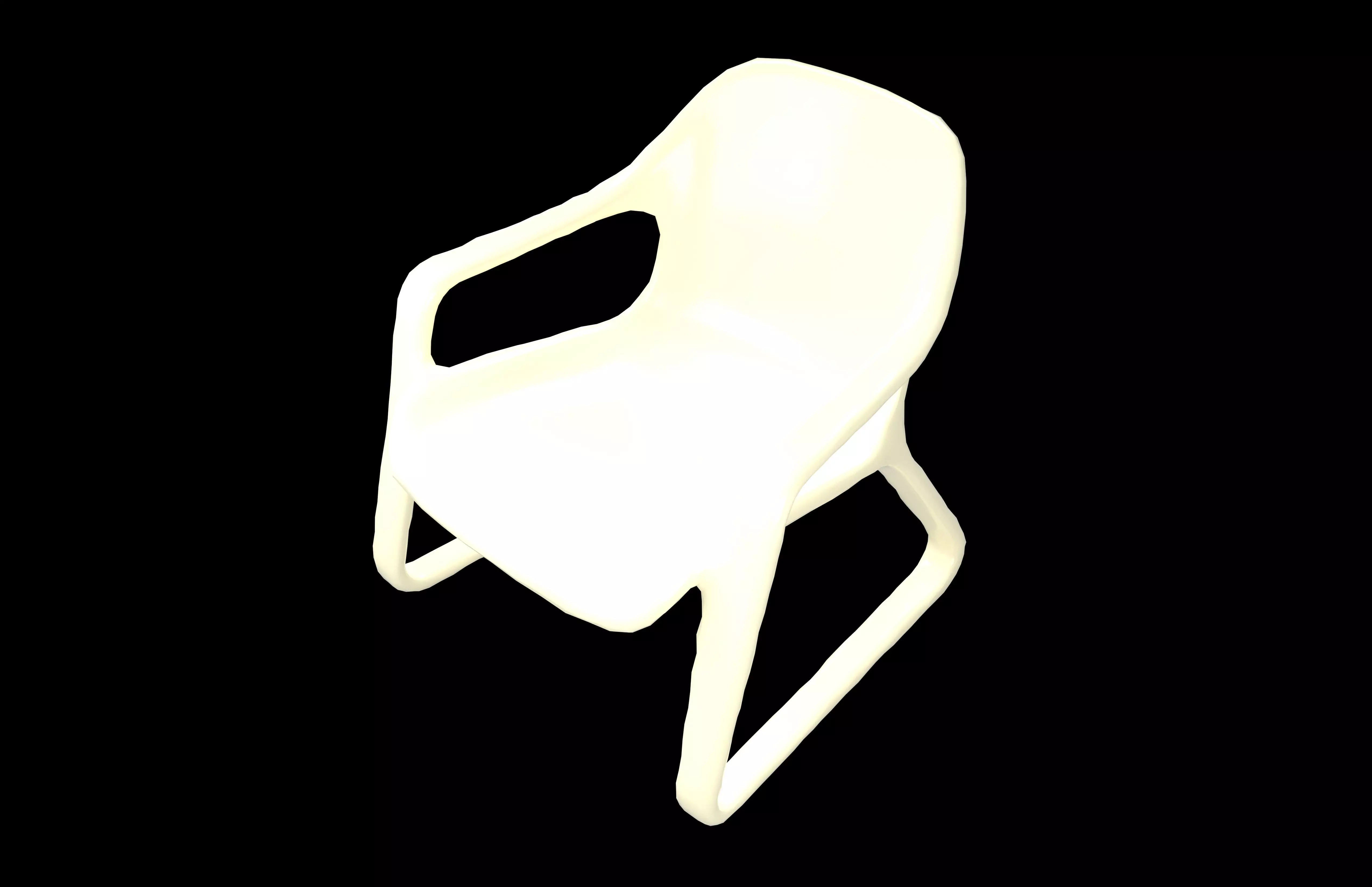 Modern Design Chair v1 003 Low-poly 3D model_2