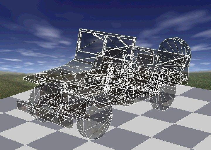 Jeep Truck Textured low-poly Low-poly 3D model_2