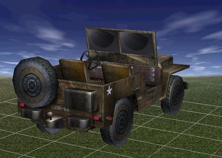 Jeep Truck Textured low-poly Low-poly 3D model_5