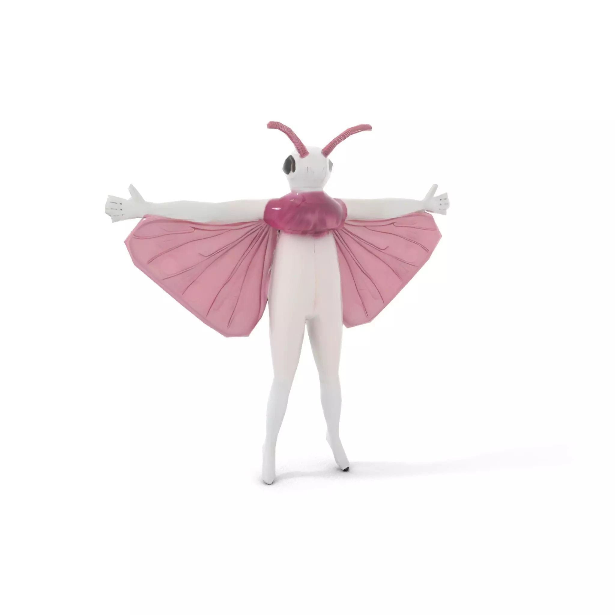 Pink Moth Creature model pack Low-poly 3D model_17