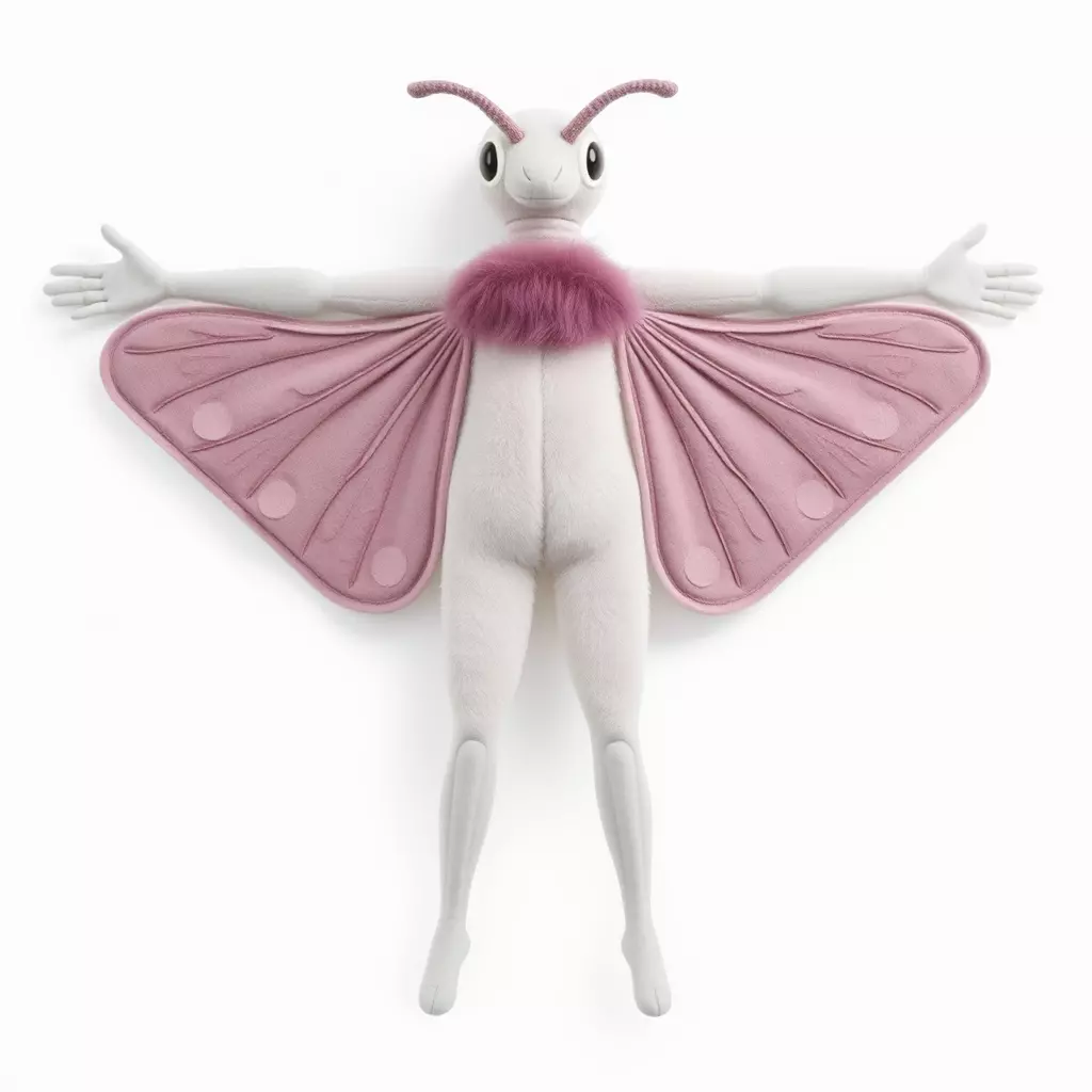 Pink Moth Creature model pack Low-poly 3D model_2