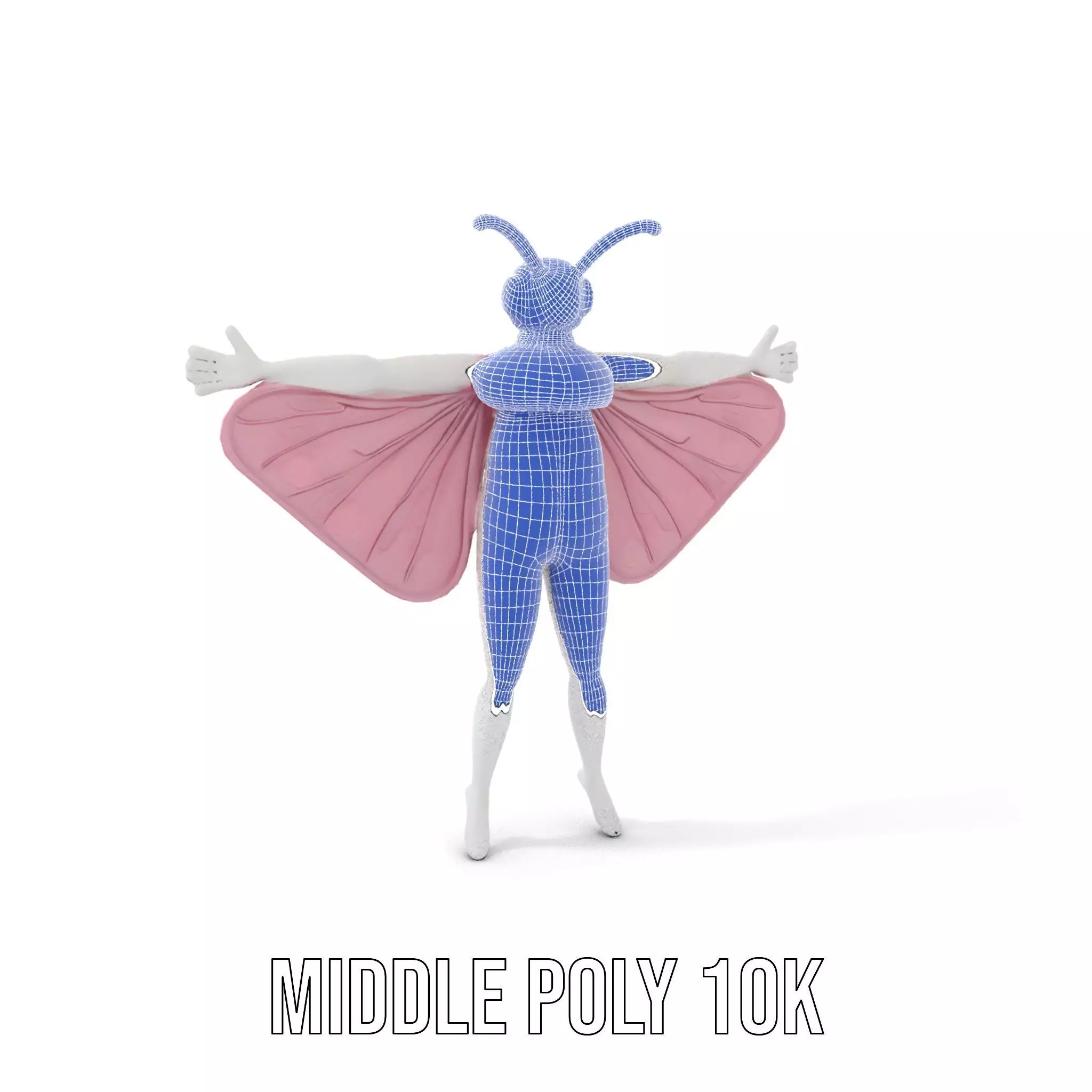 Pink Moth Creature model pack Low-poly 3D model_18